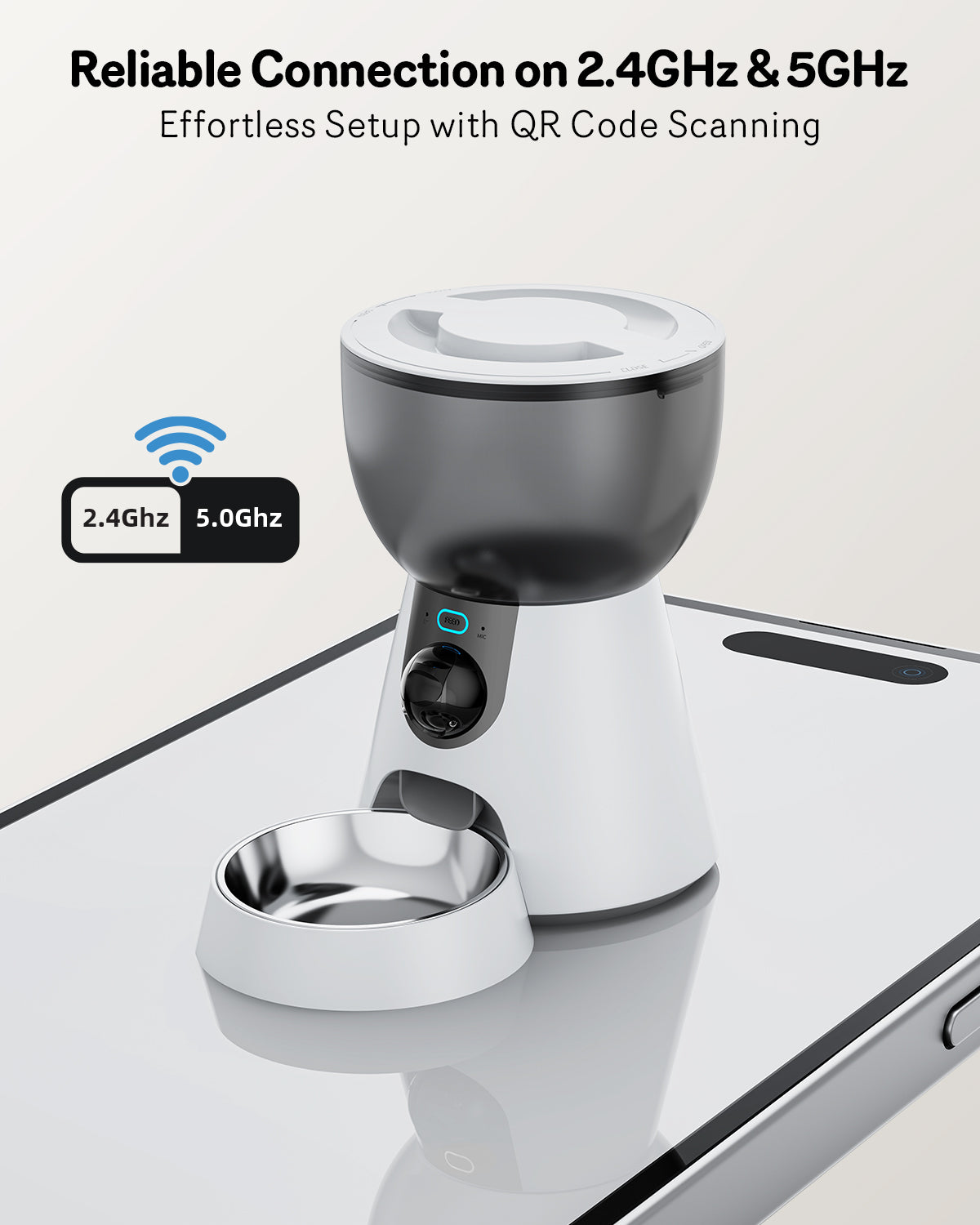 Cat Feeder Camera - 1080P HD Video, 5G WiFi, 2-Way Audio