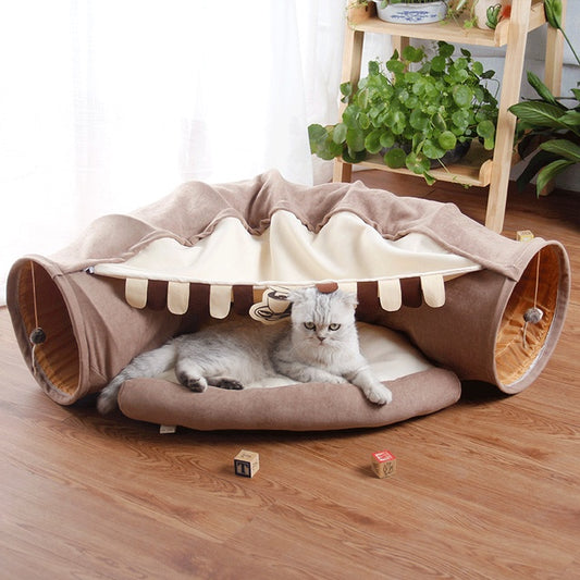 Interactive Cat Play Tunnel 4-in-1
