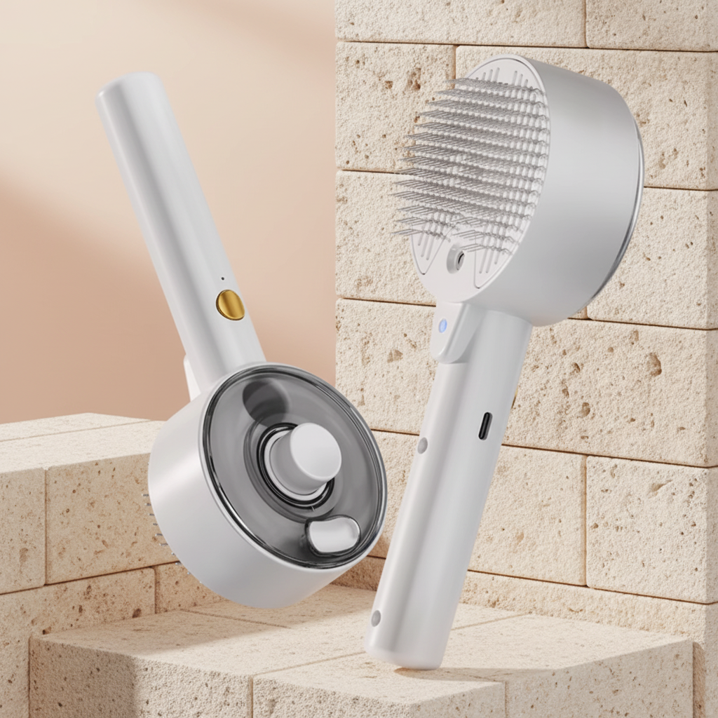 3-in-1 Electric Steam Pet Brush