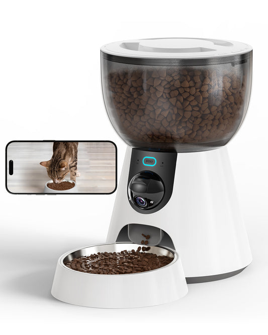 Cat Feeder Camera - 1080P HD Video, 5G WiFi, 2-Way Audio