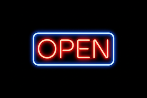 OPEN Logo Zwarte Achtergrond