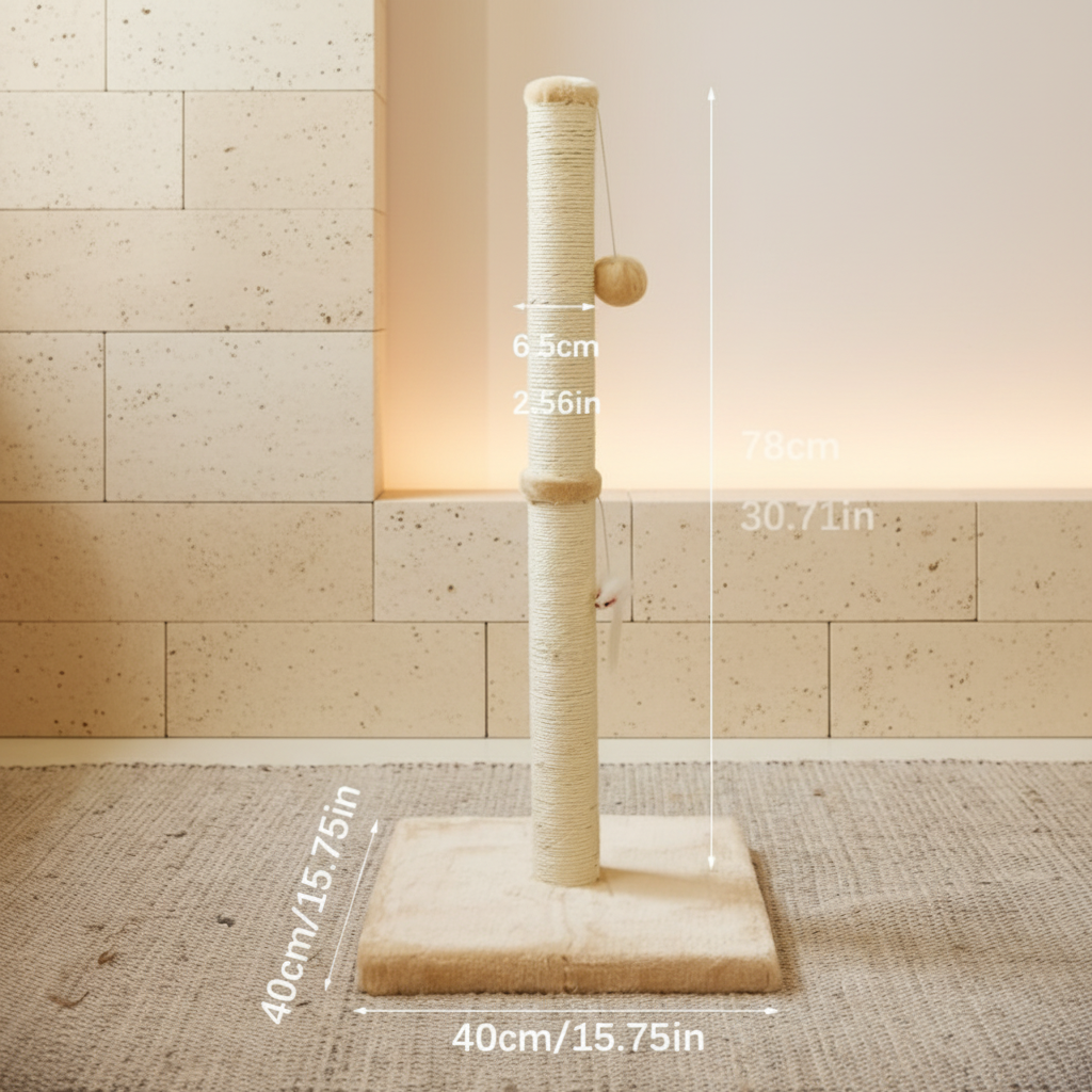 Scratching Post with Dimensions